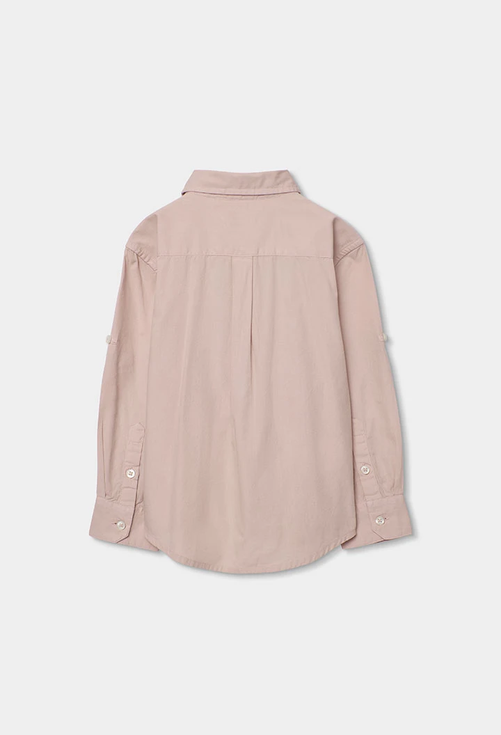 Camicia bambino salmone