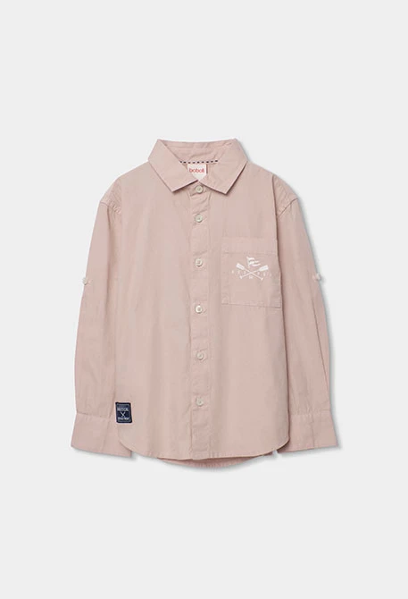 Camicia bambino salmone