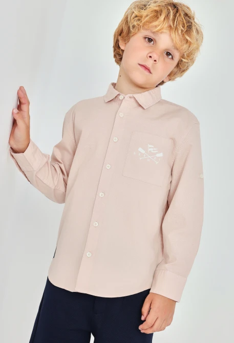 Lachsfarbenes Kinderhemd