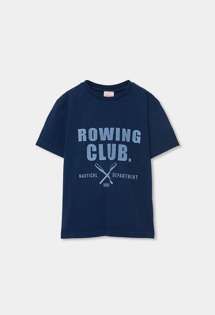 Maglietta bambino cotone blu marino