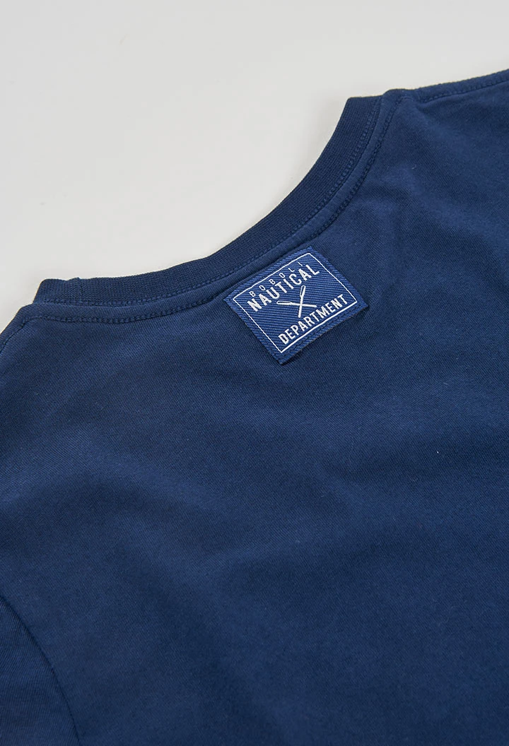 Camiseta niño algodón azul marino