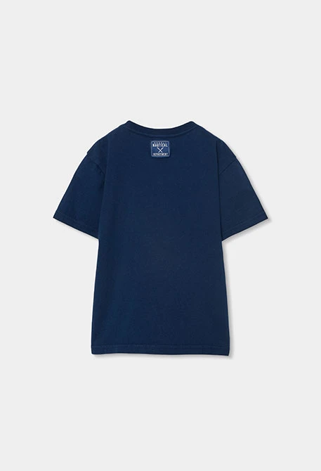 Camiseta niño algodón azul marino