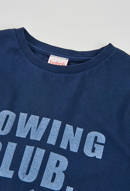 T-shirt garçon coton bleu marine