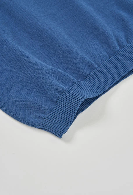 Polo criança algodão azul