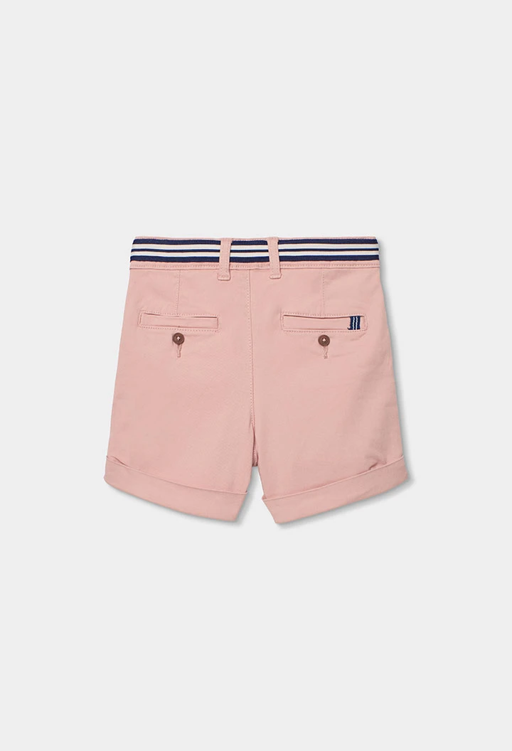 Bermuda en coton saumon