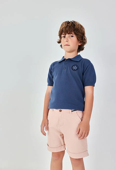 Bermuda de cotó salmó