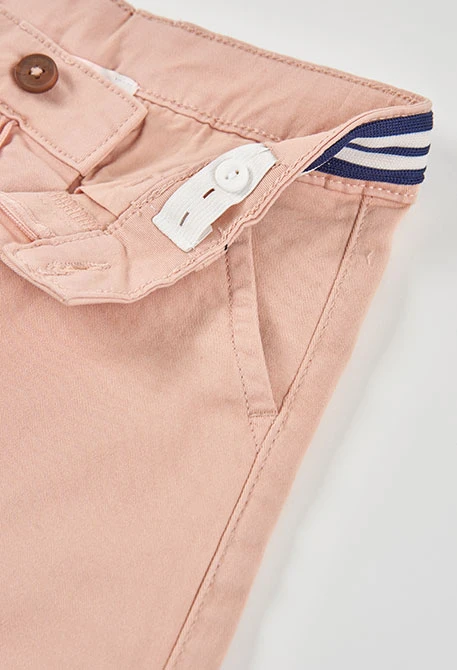 Salmon cotton bermuda shorts