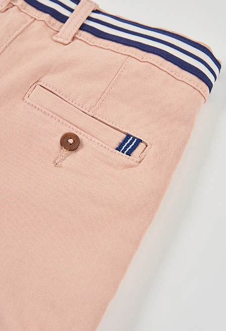 Salmon cotton bermuda shorts