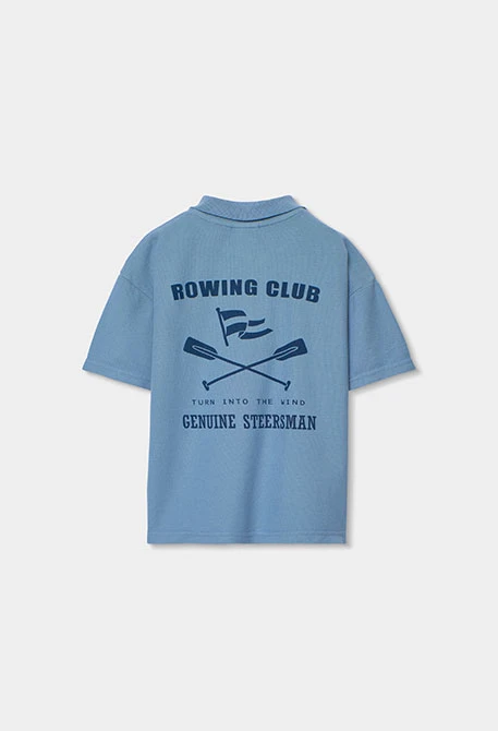 Polo enfant coton bleu