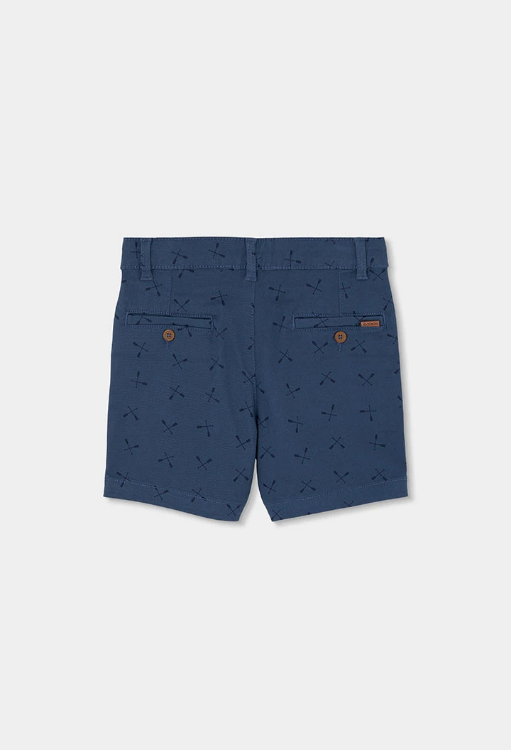 Blue cotton shorts