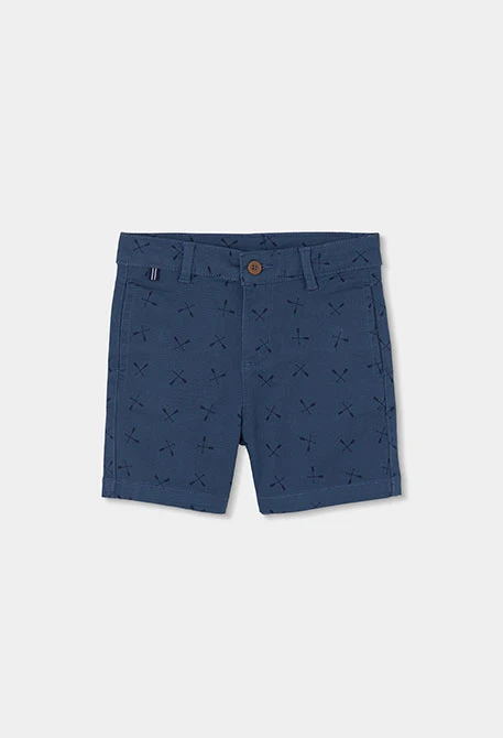 Bermuda en coton bleu