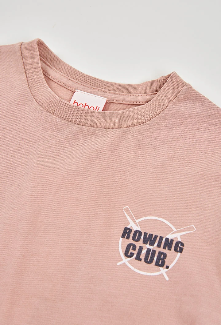 T-shirt enfant coton saumon