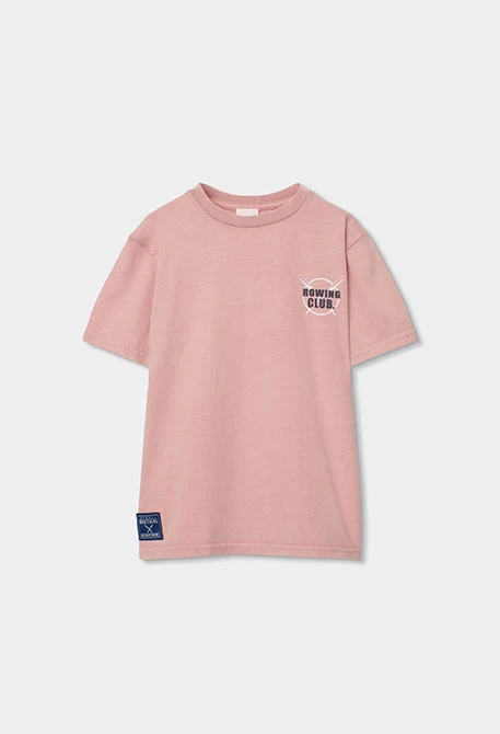 Camiseta criança algodão salmão