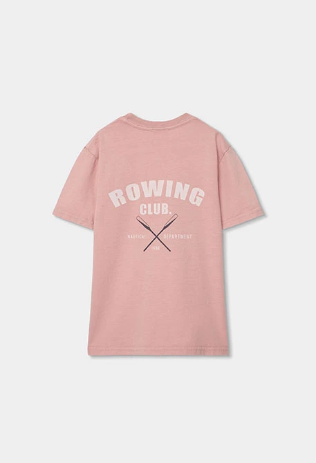 T-shirt enfant coton saumon