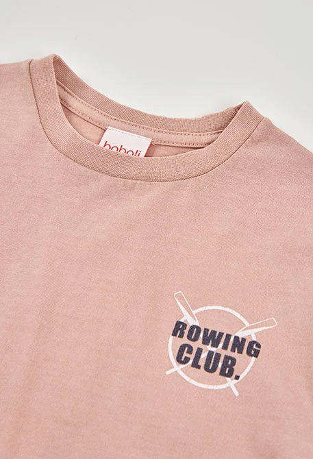 Camiseta criança algodão salmão