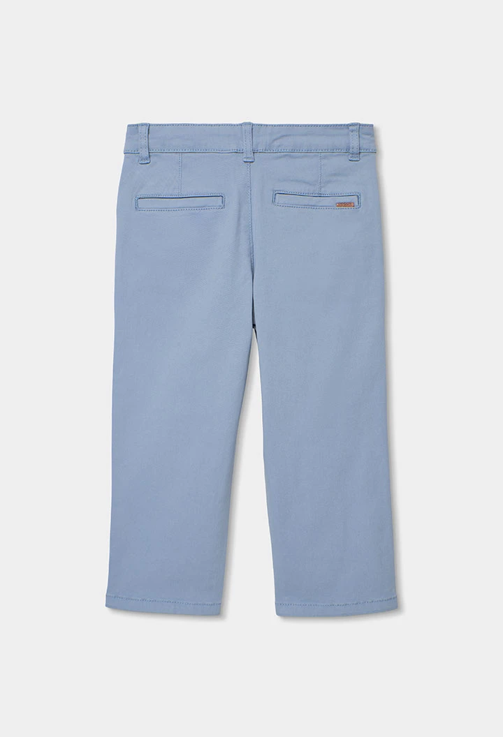 Blue cotton trousers for boys
