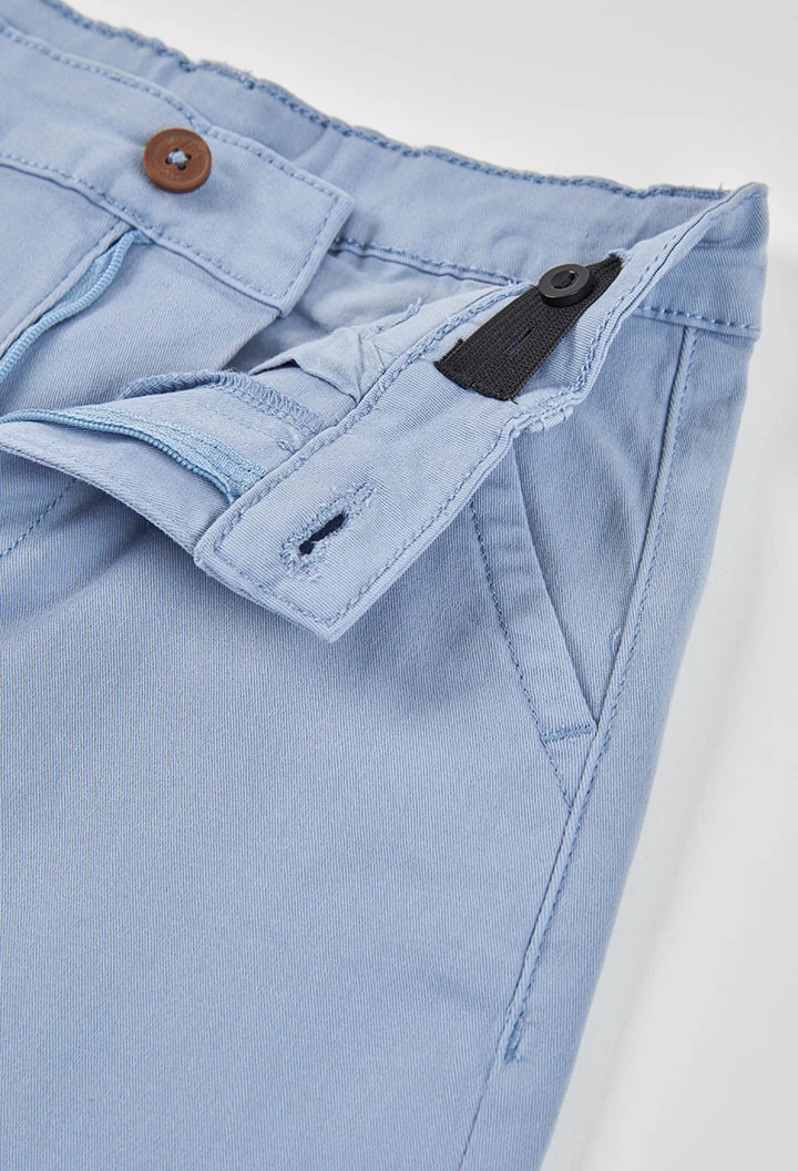 Blue cotton trousers for boys
