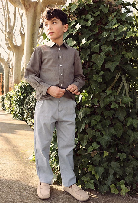 Pantalon enfant coton bleu