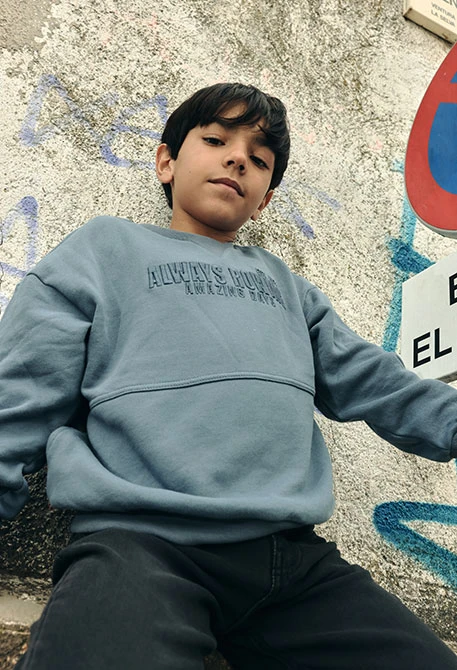 Blaue Kindersweatshirt