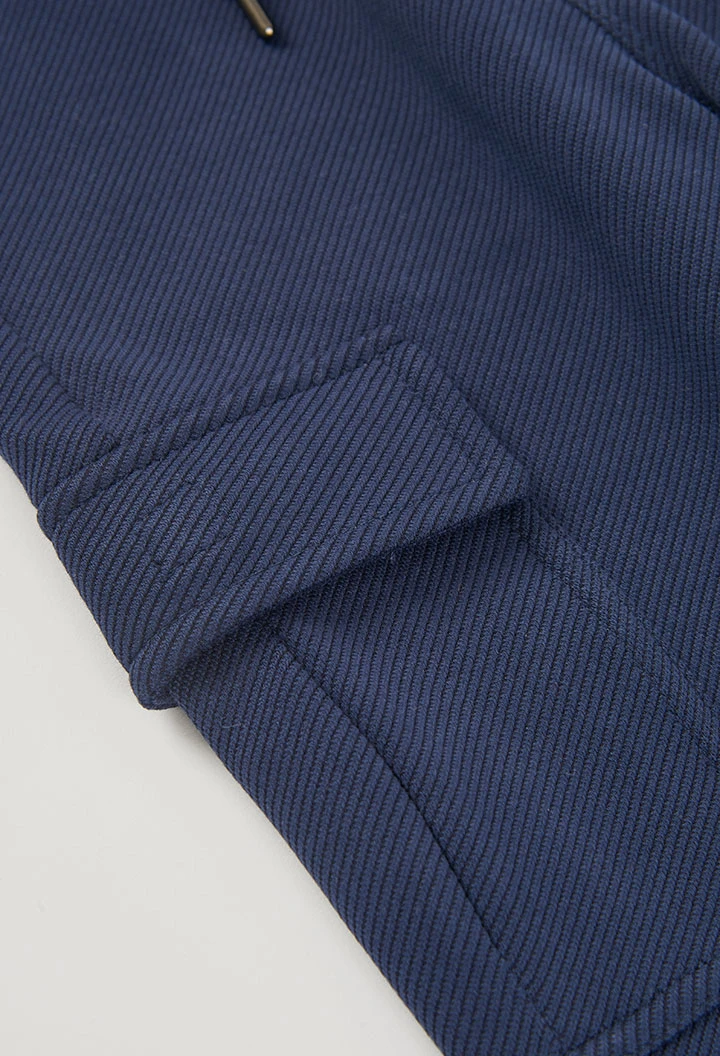 Marineblaue Cargo-Strickhose für Jungen