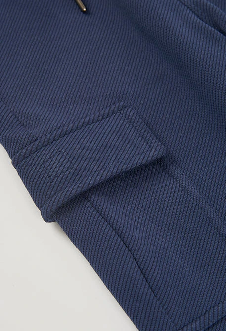 Marineblaue Cargo-Strickhose für Jungen