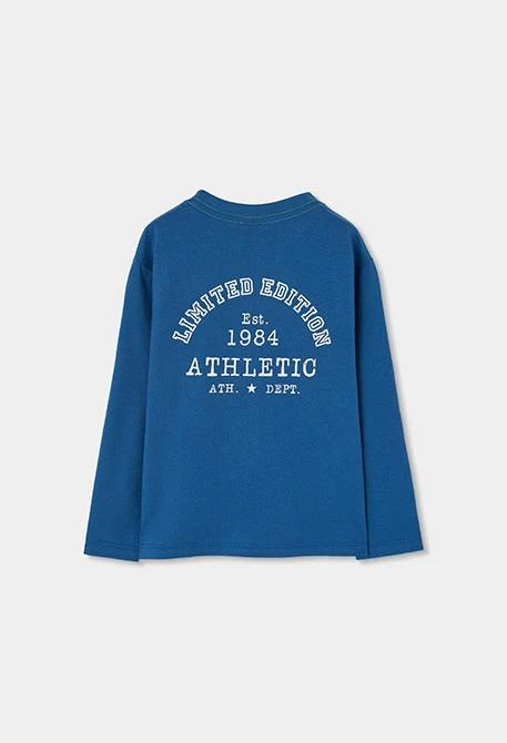 Samarreta de punt nen blava amb brodat Athletic