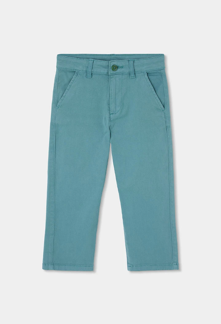 Pantalon vert garçon élastique