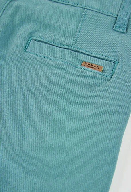 Pantalon vert garçon élastique