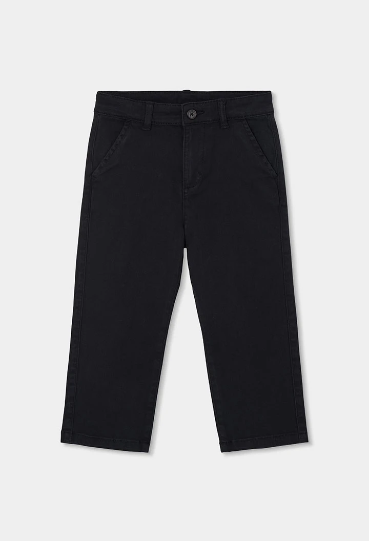 Pantalon noir garçon élastique