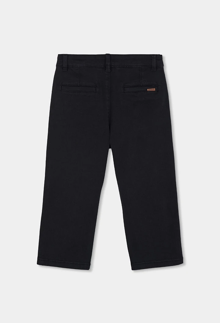 Pantalon noir garçon élastique