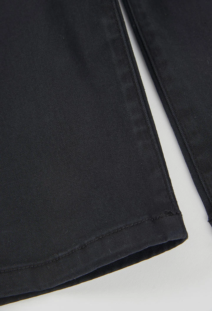 Pantalon noir garçon élastique