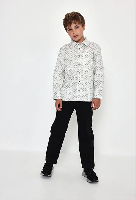 Pantalone nero bambino elasticizzato
