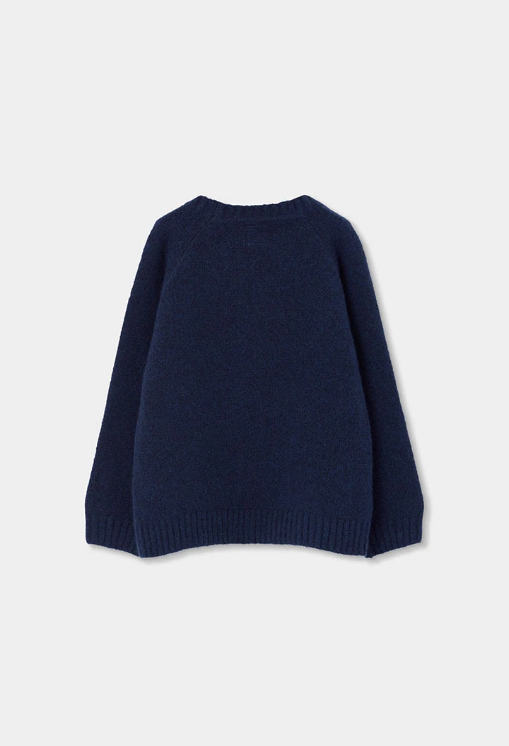 Pull garçon bleu marine