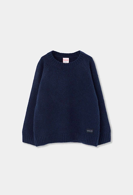 Pull garçon bleu marine