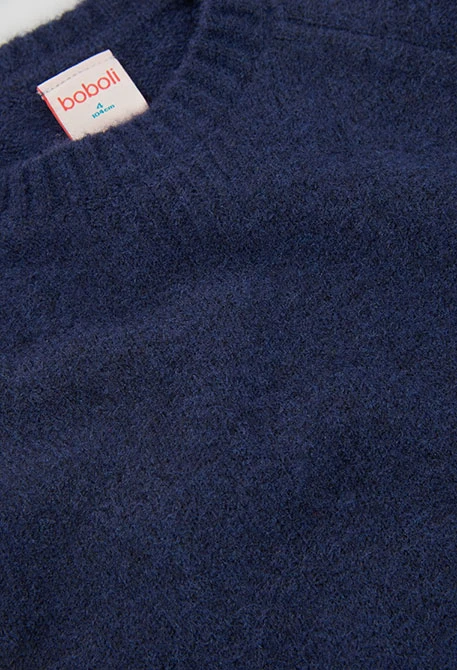 Pull garçon bleu marine