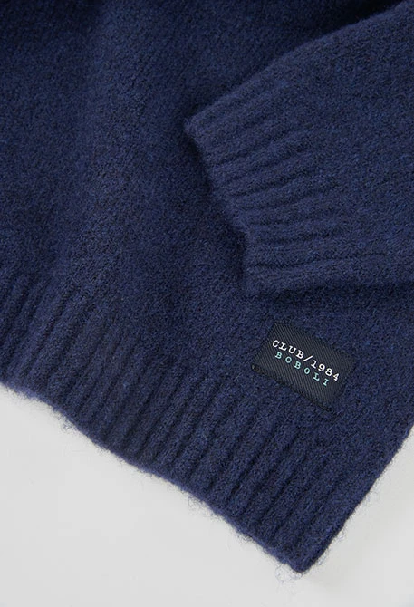 Pull garçon bleu marine