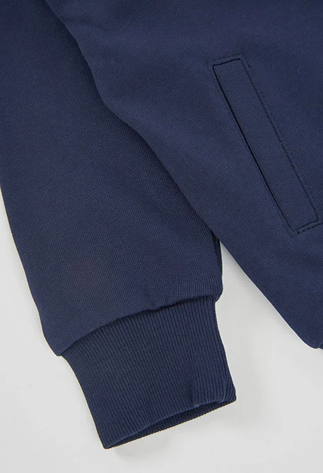 Giacca in spugna bambino blu navy con lettera B