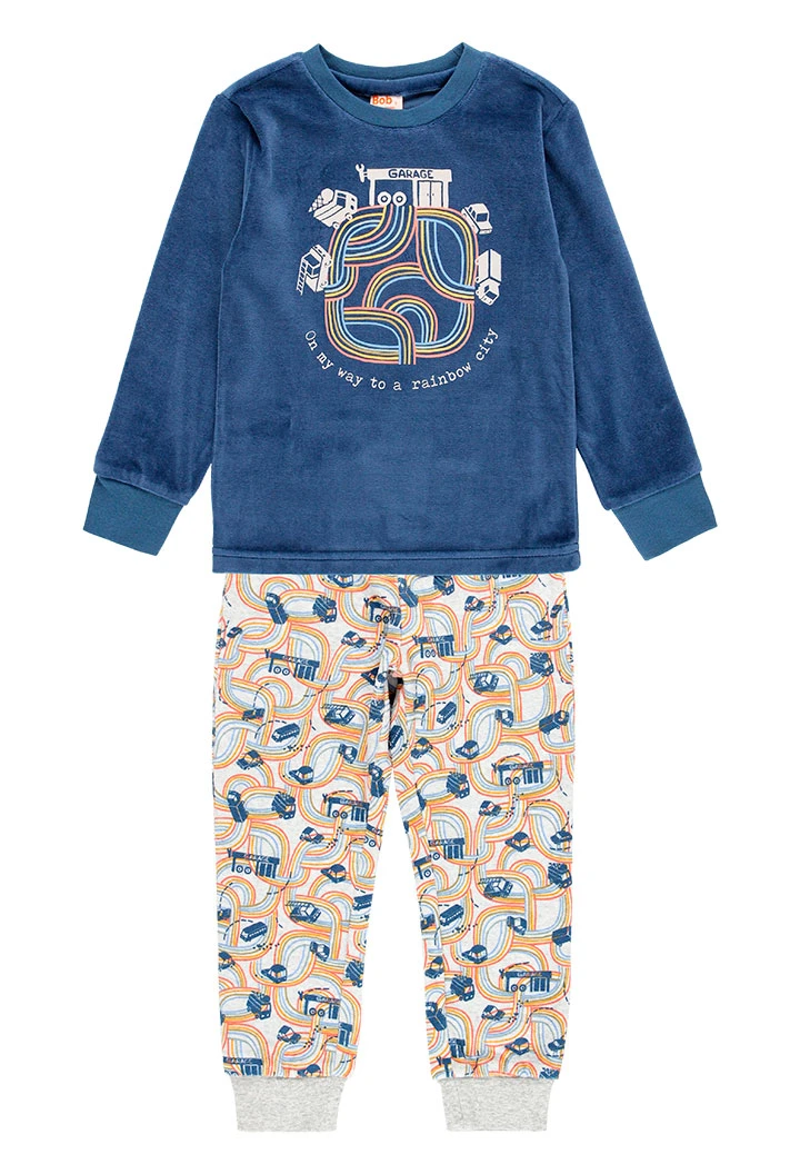 Pijama veludo para menino - orgânico