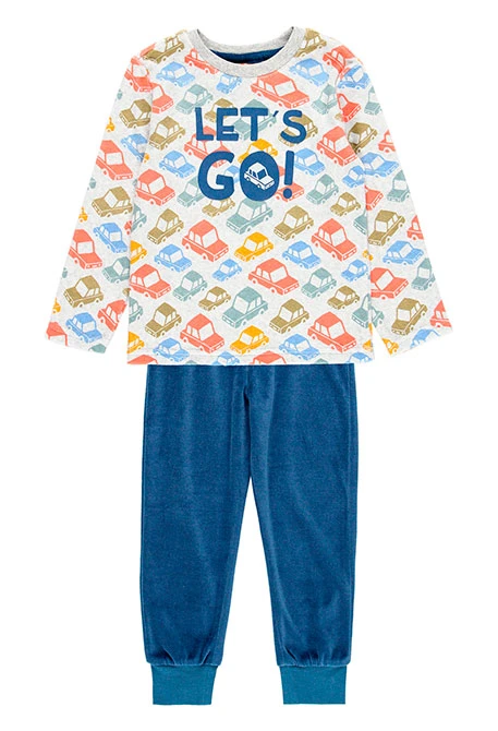 Pijama veludo para menino - orgânico