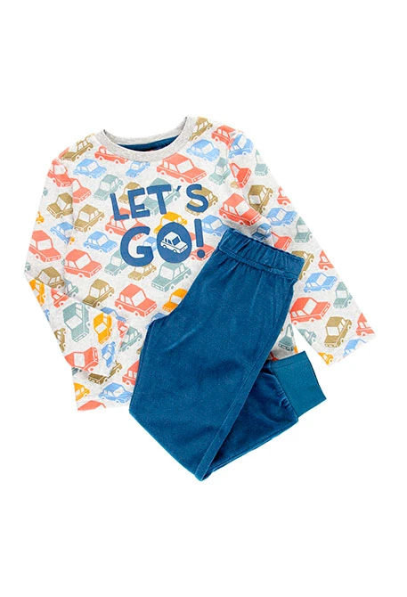 Pijama veludo para menino - orgânico