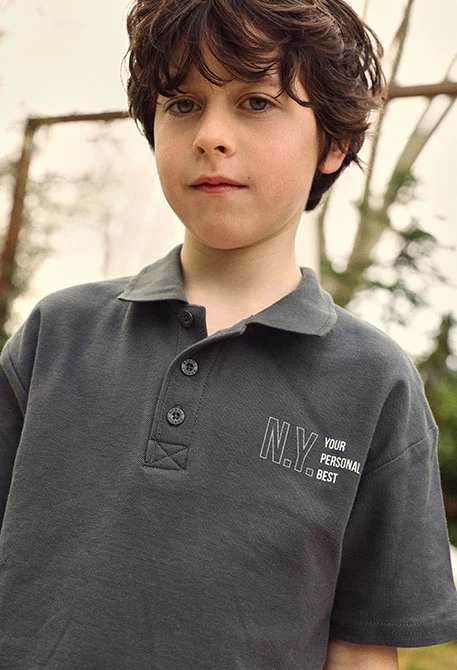 Polo bambino nero