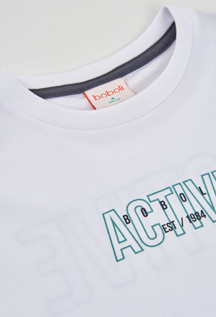 White cotton T-shirt for child