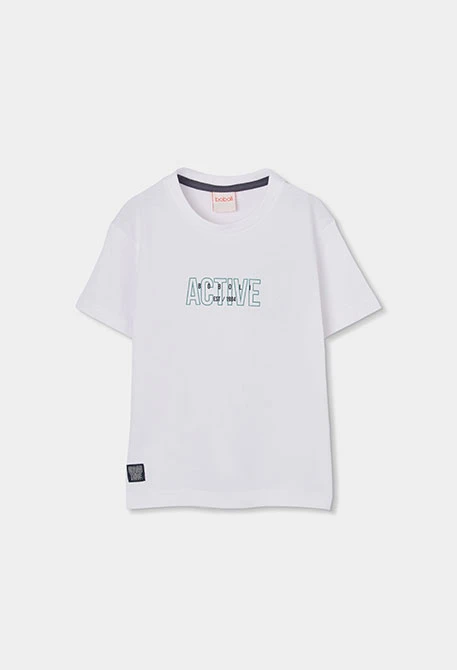 Camiseta algodón blanco niño