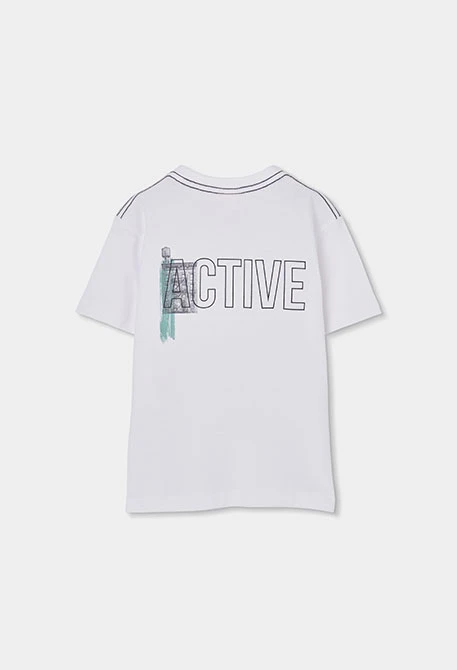 White cotton T-shirt for child