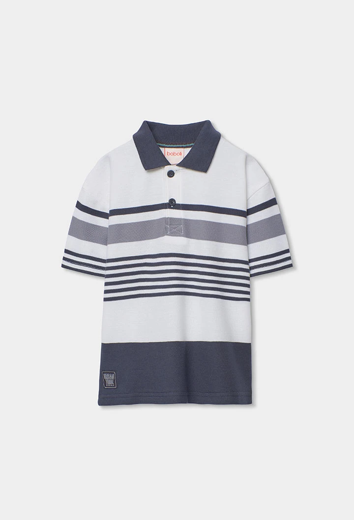 Polo niño algodón rayas