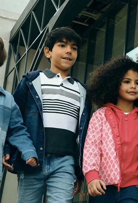 Cotton striped polo shirt for boy