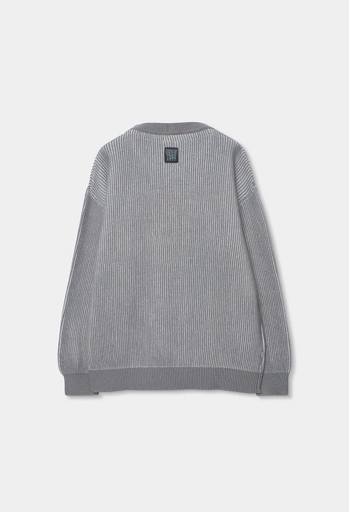 Baumwollpullover für Jungen in Grau