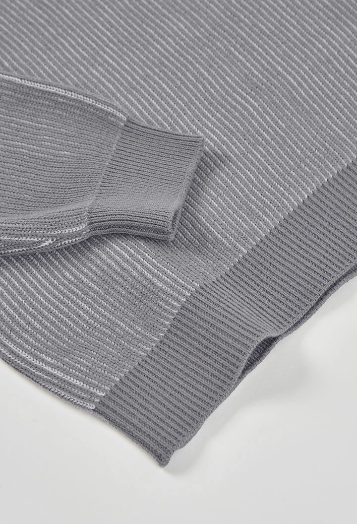 Pull en coton pour garçon grise