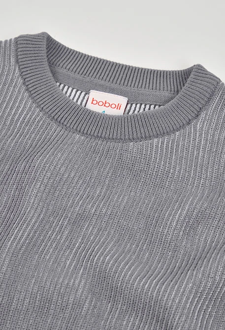 Camisola de algodão menino cinza