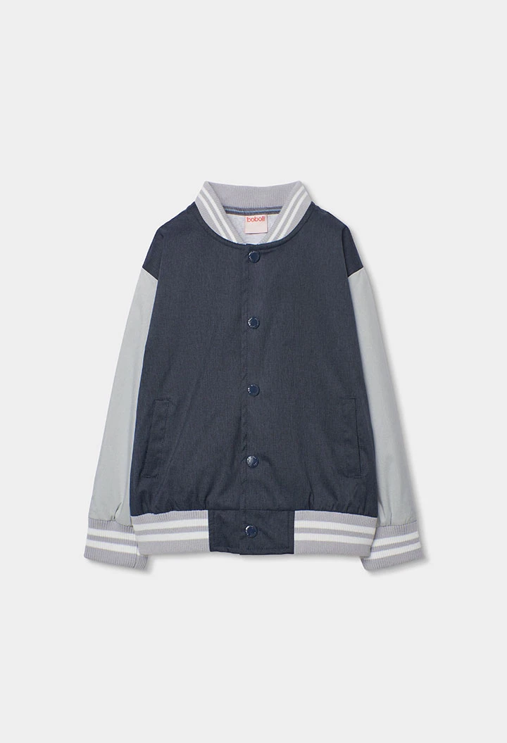 Boy?s grey technical fabric bomber